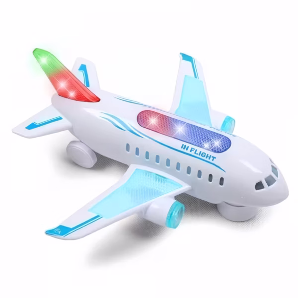 Blue White Electric Airplane Toy